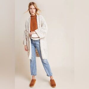 Anthropologie Akemi + Kin Ione Textured Cardigan Boho One Size Fits All Kimono